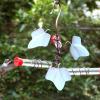 Three tube Copper Ivy Hummingbird Feeder.